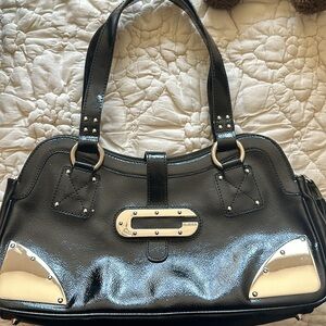 NWT GUESS Black Patton Leather Handbag